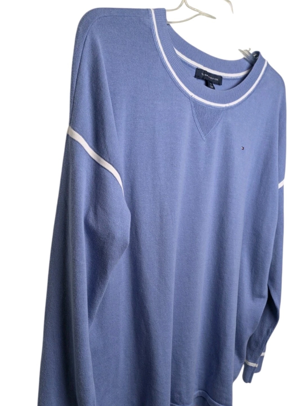 Tommy Hilfiger Crewneck Sweater with White Trim - Picture 4 of 7